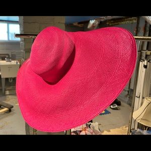 Hot pink beach hat